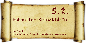 Schneller Krisztián névjegykártya