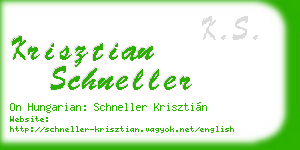 krisztian schneller business card